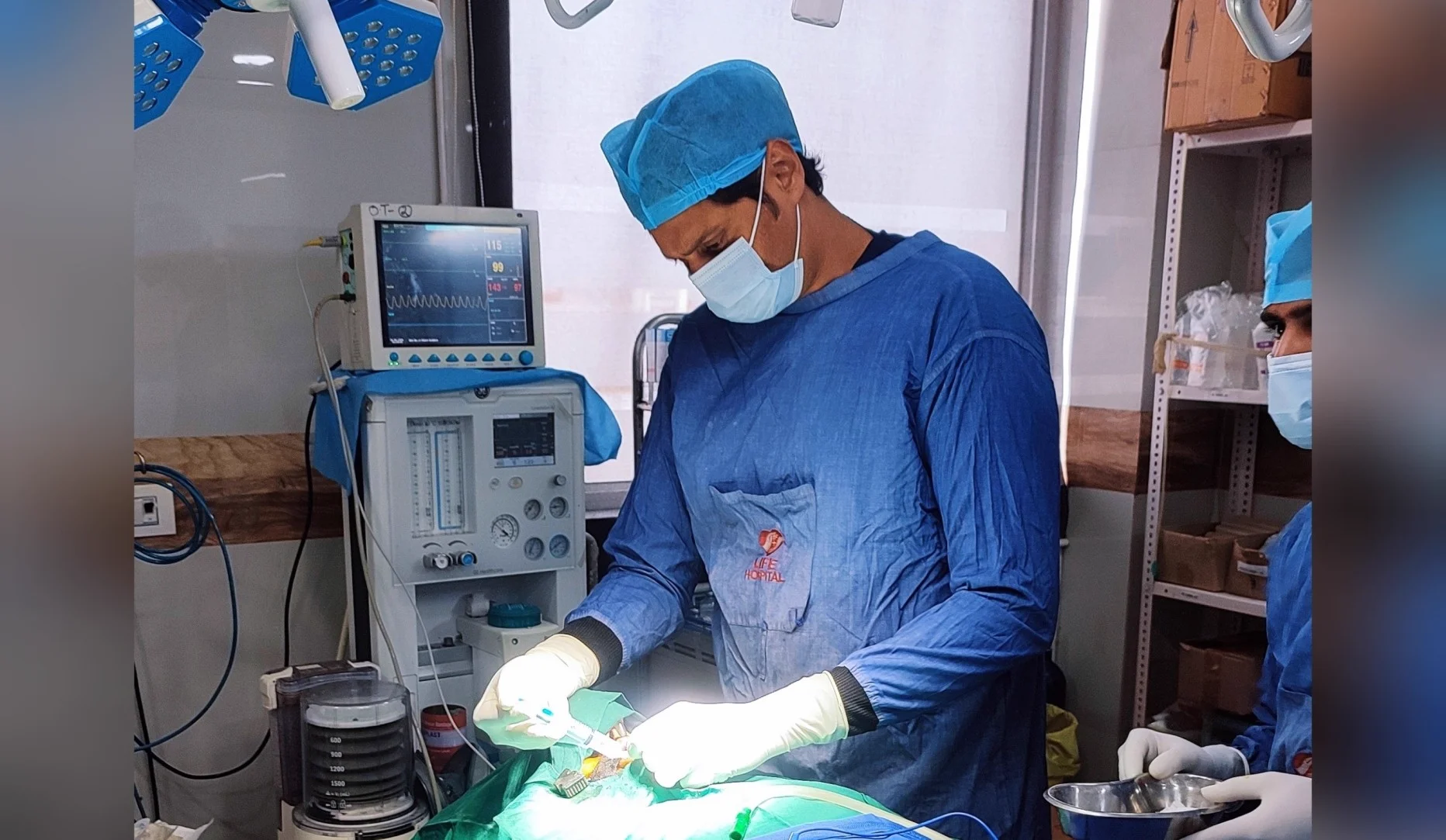 Advanced dental surgery in progress at Triveni Dental Clinic