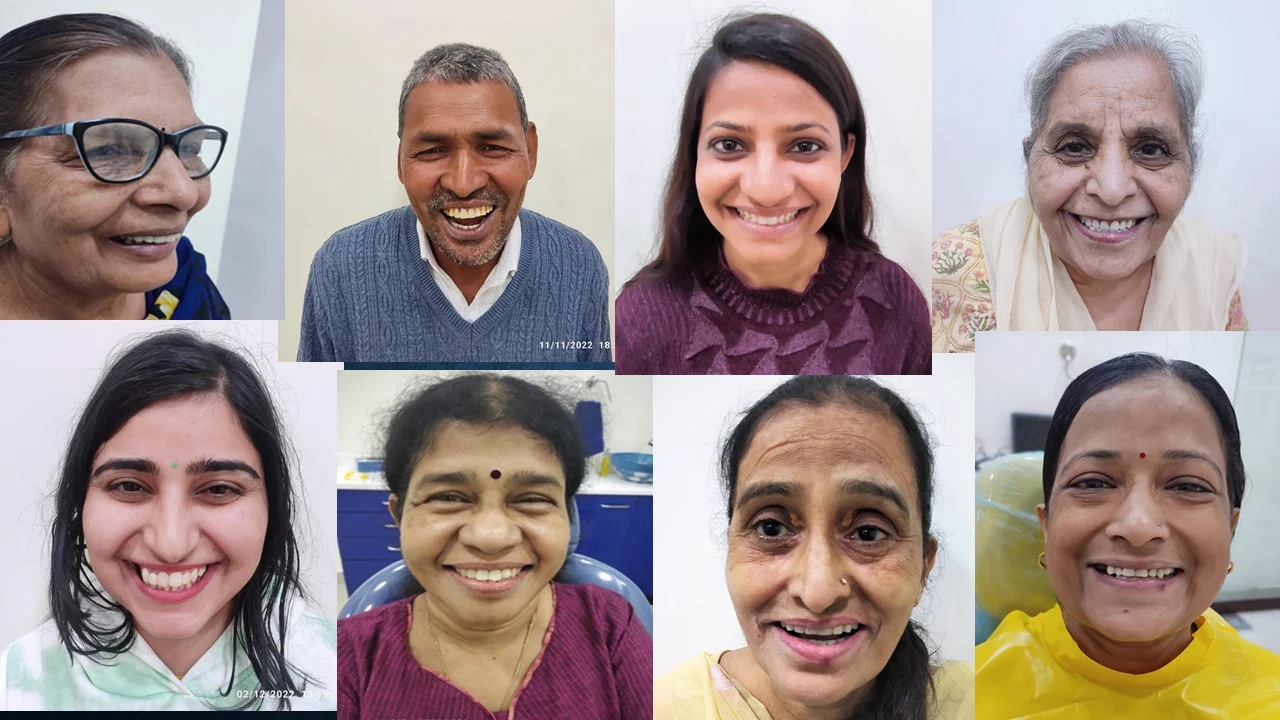 Smiling patients at Triveni Dental Clinic